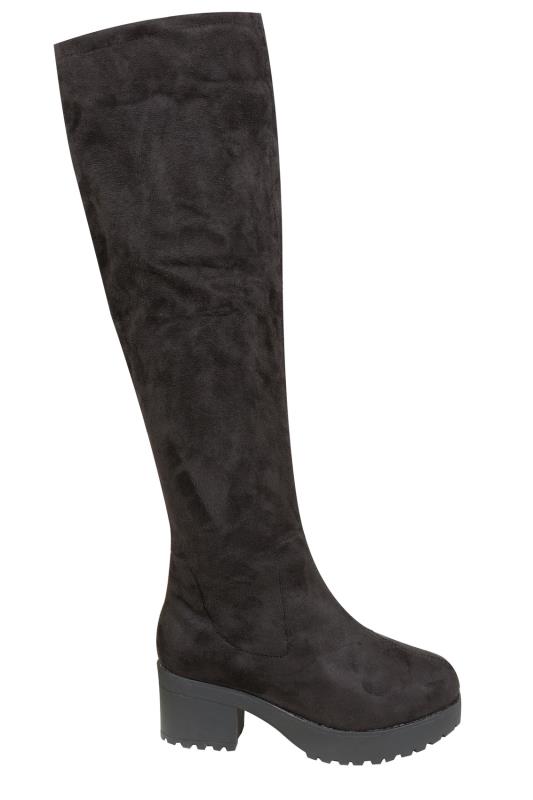 knee high boots with track soles