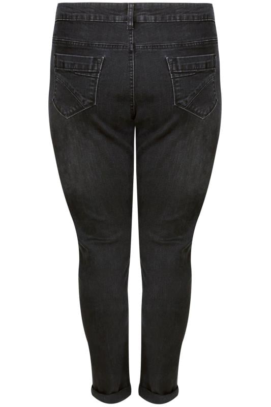 LIMITED COLLECTION Black Rip & Repair Boyfriend Jean With Sequin Detail ...