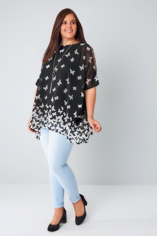 butterfly chiffon top