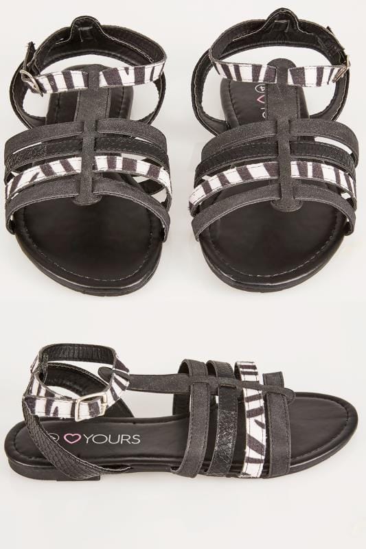 zebra gladiator sandals