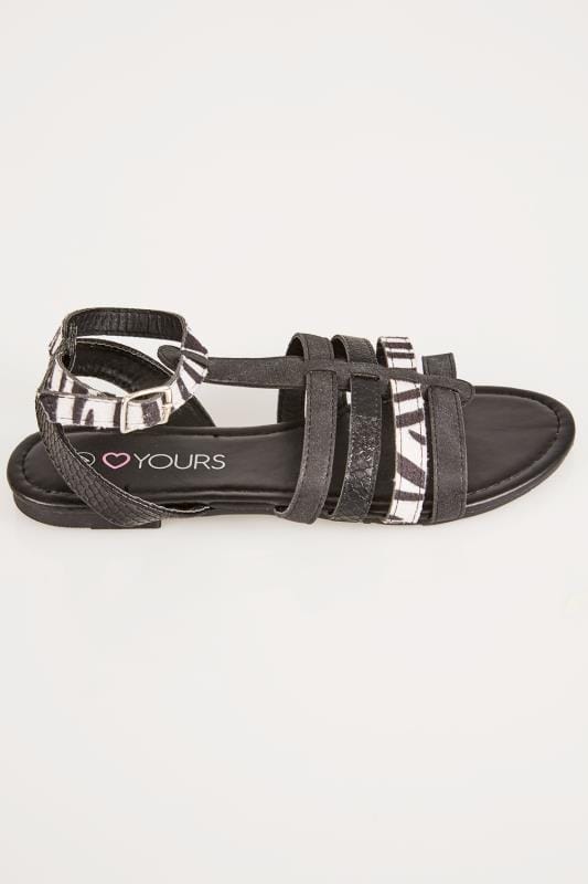 zebra gladiator sandals