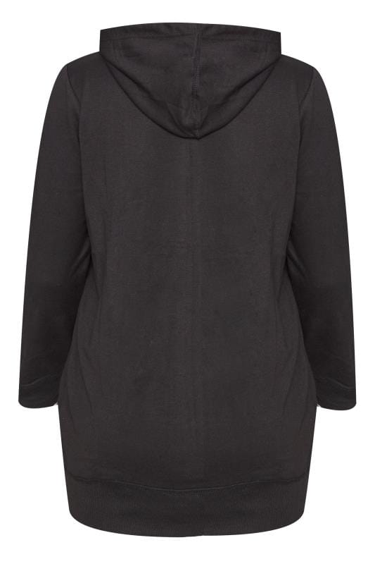 Download Black Zip Through Hoodie, Plus size 16 to 36