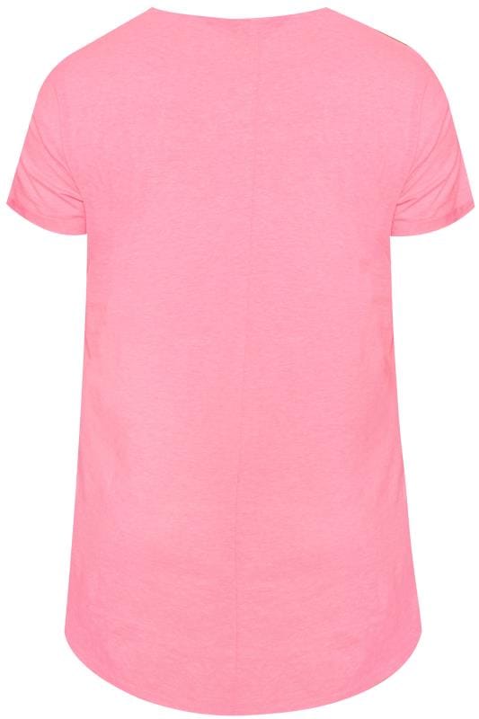Download Plus Size Bright Pink Mock Pocket T-Shirt | Sizes 16 to 40 ...