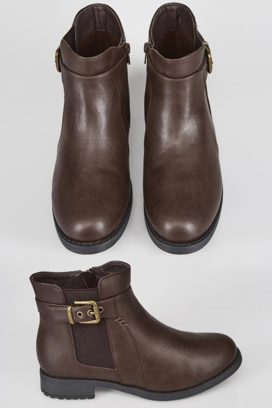 ladies brown chelsea ankle boots