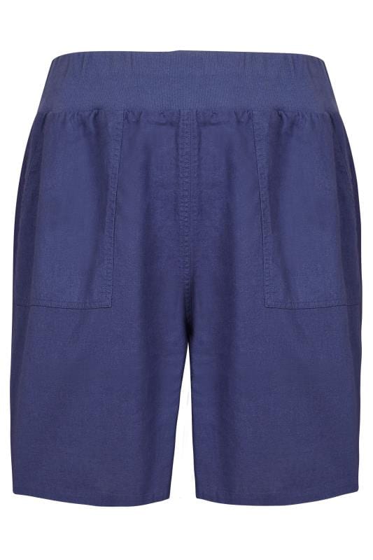 Plus Size Linen Mix Shorts | Ladies Shorts | Yours Clothing