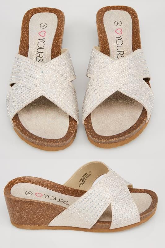 wide fit embellished heels