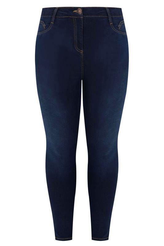 Indigo Blue Skinny Stretch AVA Jeans, Plus Size 16 to 28