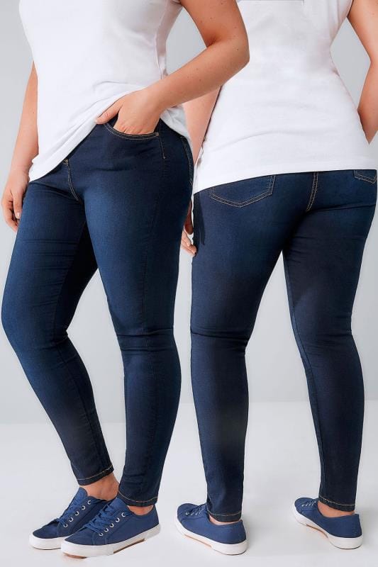 Indigo Blue Super Stretch Skinny AVA Jeans Plus Size 16 to 28