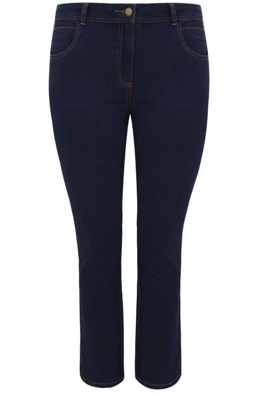 Indigo Blue Straight Leg RUBY Jeans Plus size 14 to 36