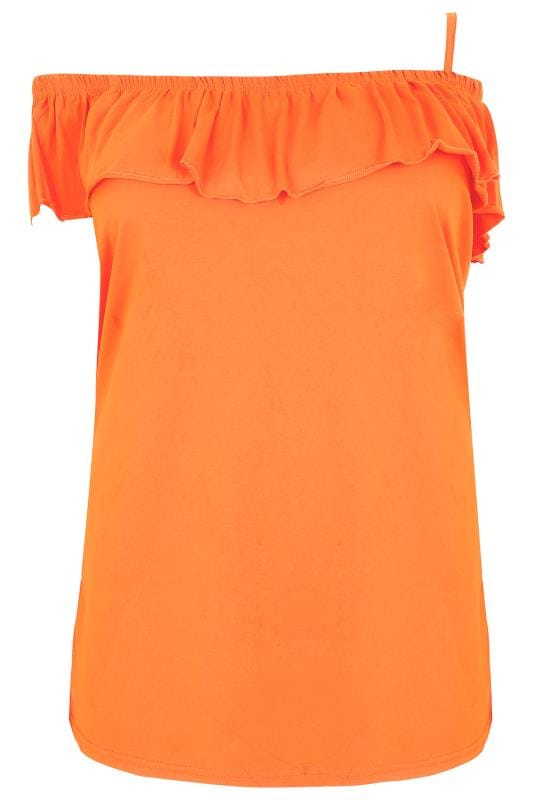 Limited Collection Orange One schouderriem Top Met Franje Panel