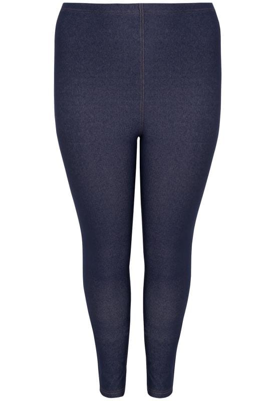 Mid Blue Jersey JENNY Jeggings, Plus size 16 to 36