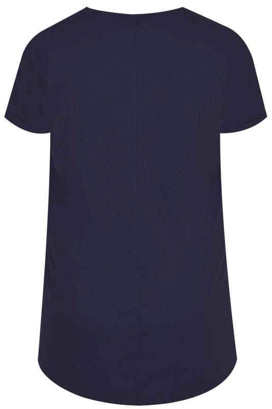 Download Navy Mock Pocket T-Shirt, plus size 16 to 36