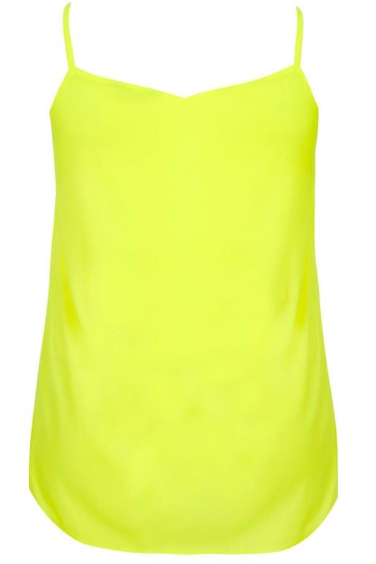 Neon Yellow Woven Cami Top, Plus size 16 to 36