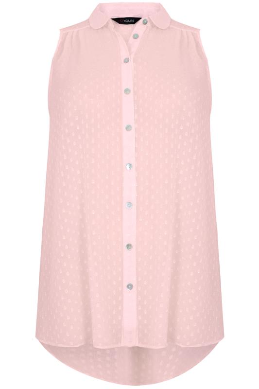 peach and blue shirt