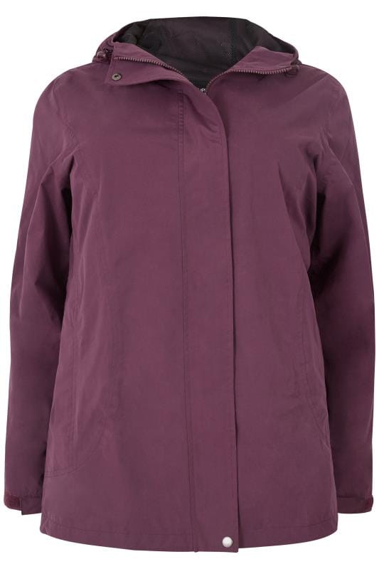 plus size purple winter coat