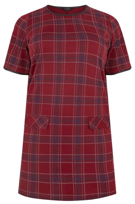 Download Red Check Tunic Dress, Plus size 16 to 36