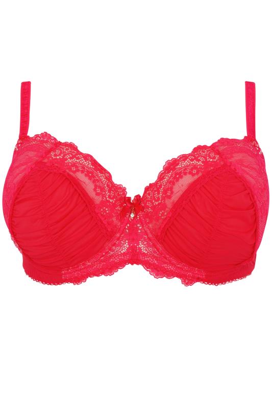 red underwired cage detail lace body 0 5