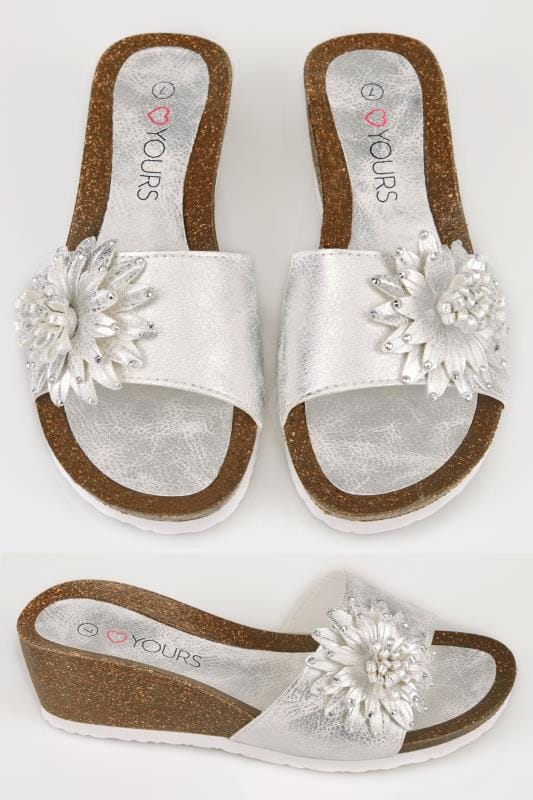 silver sandals eee fit
