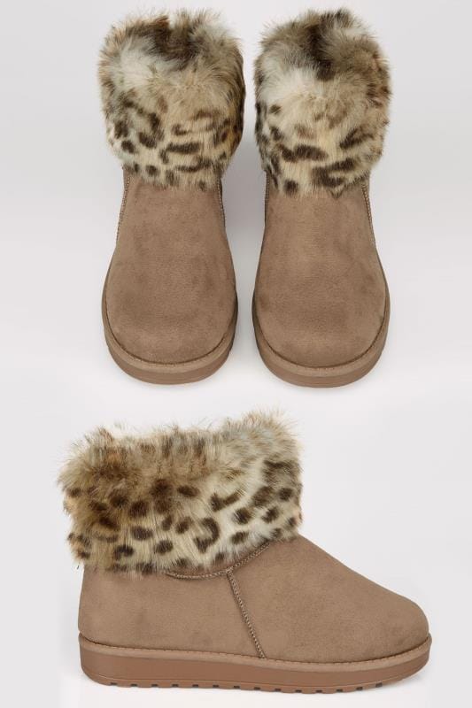 tan wide fit ankle boots