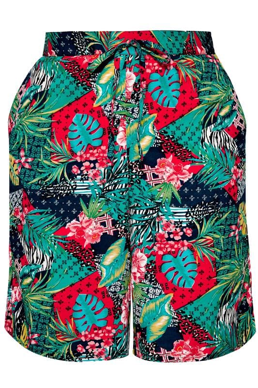 Blue Tropical Print