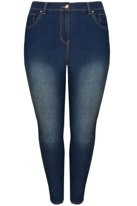 Altblaue Skinny Jeans