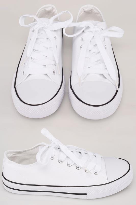 white canvas plimsolls ladies