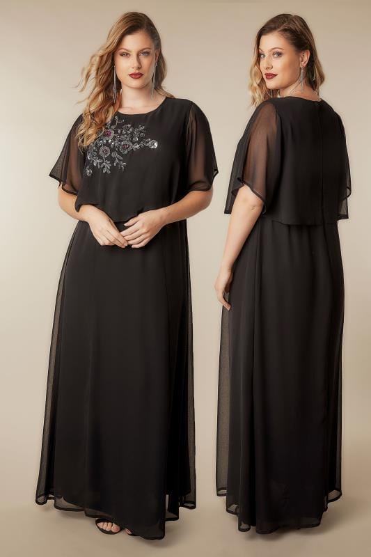 cape maxi dress plus size