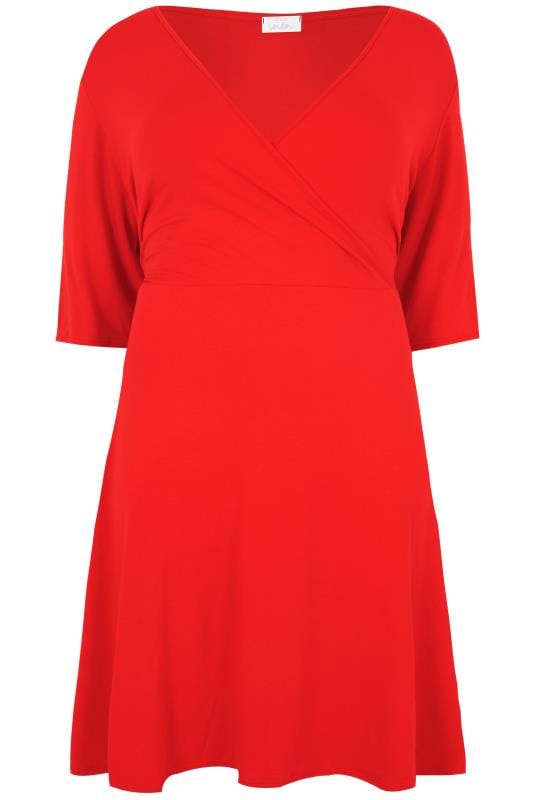 Yours London Red Wrap Dress Plus Size 16 To 32 