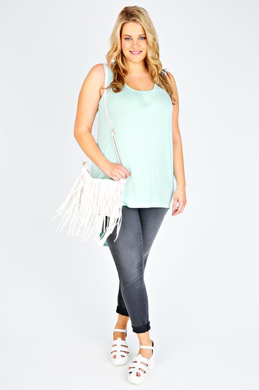 plus size longline vest tops