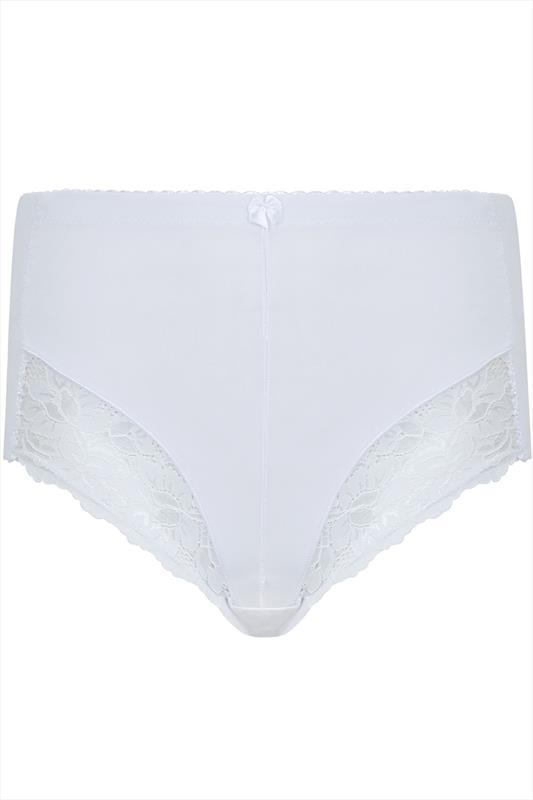 White Light Tummy Control Shaper Brief With Lace Detail -4227