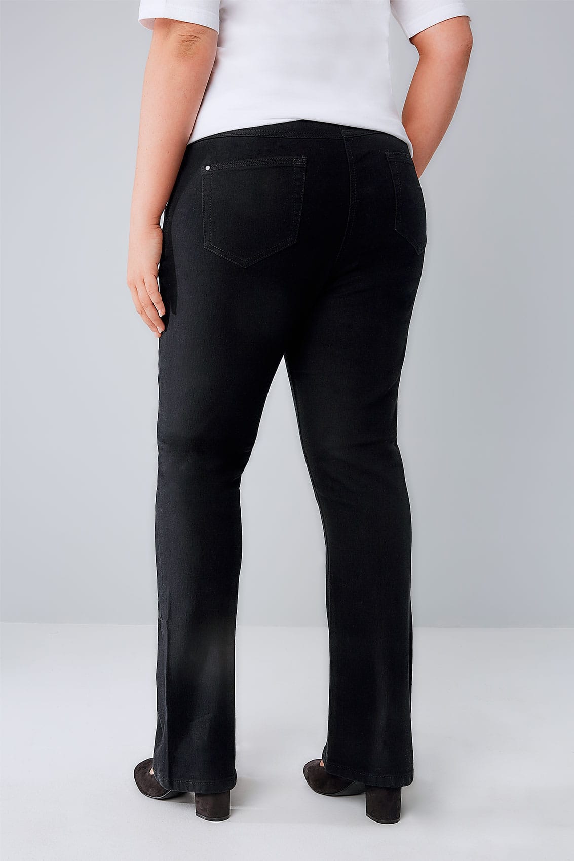 time france visa wait Plus Size Bootcut 5 Jeans Black to 32 Pocket 16