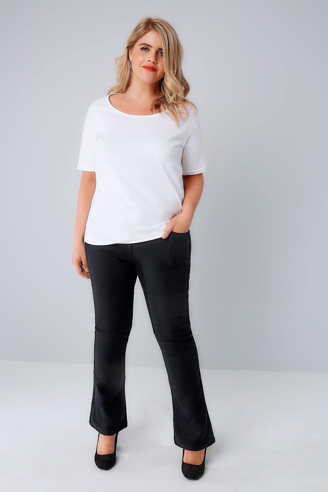 Black Bootcut 5 Pocket Jeans Plus Size 16 to 321133 x 1700