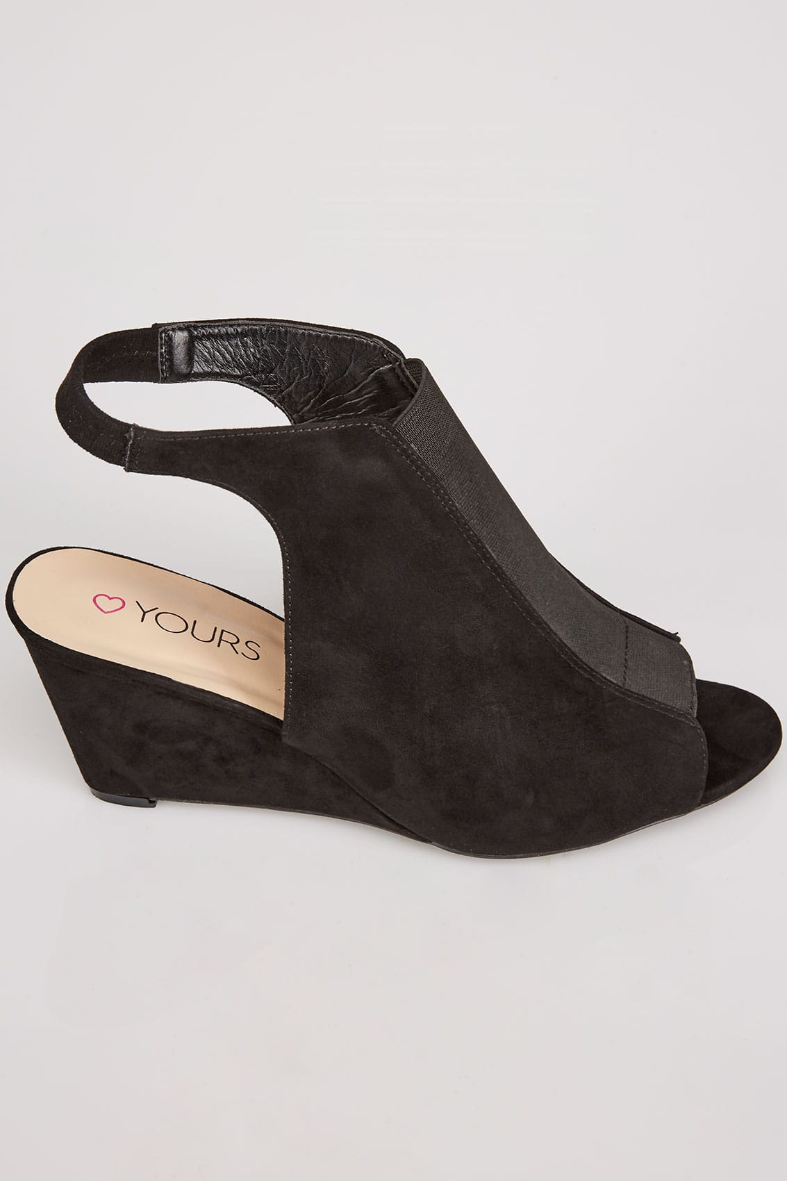 black backless wedges