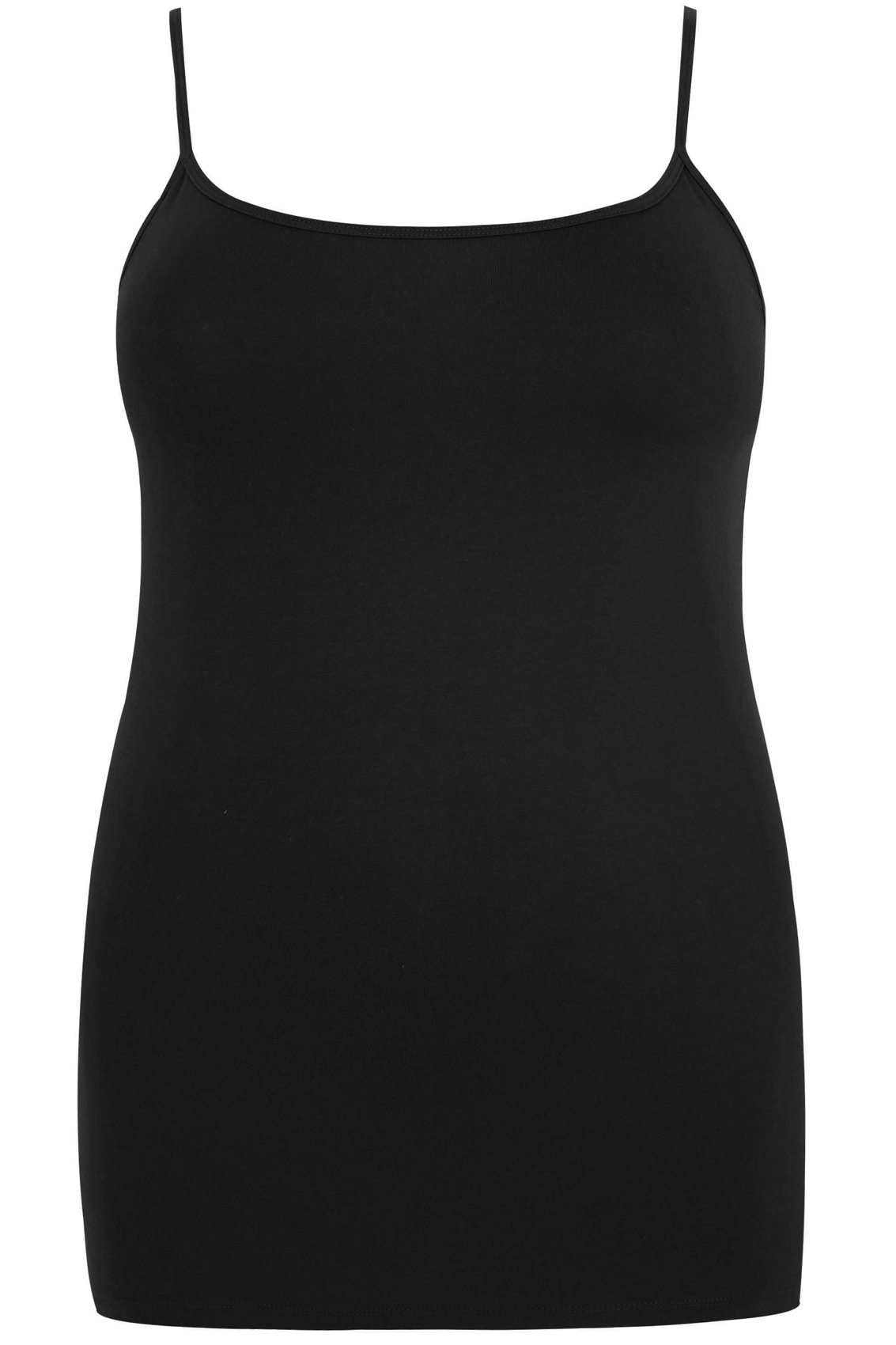 Plus Size Black Vest Top | Sizes 16 to 36 | Yours Clothing