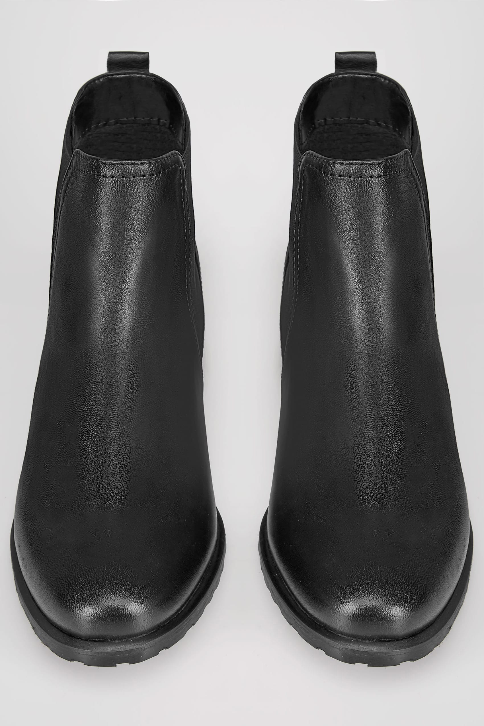 Black Leather Classic Chelsea Boots In TRUE EEE Fit