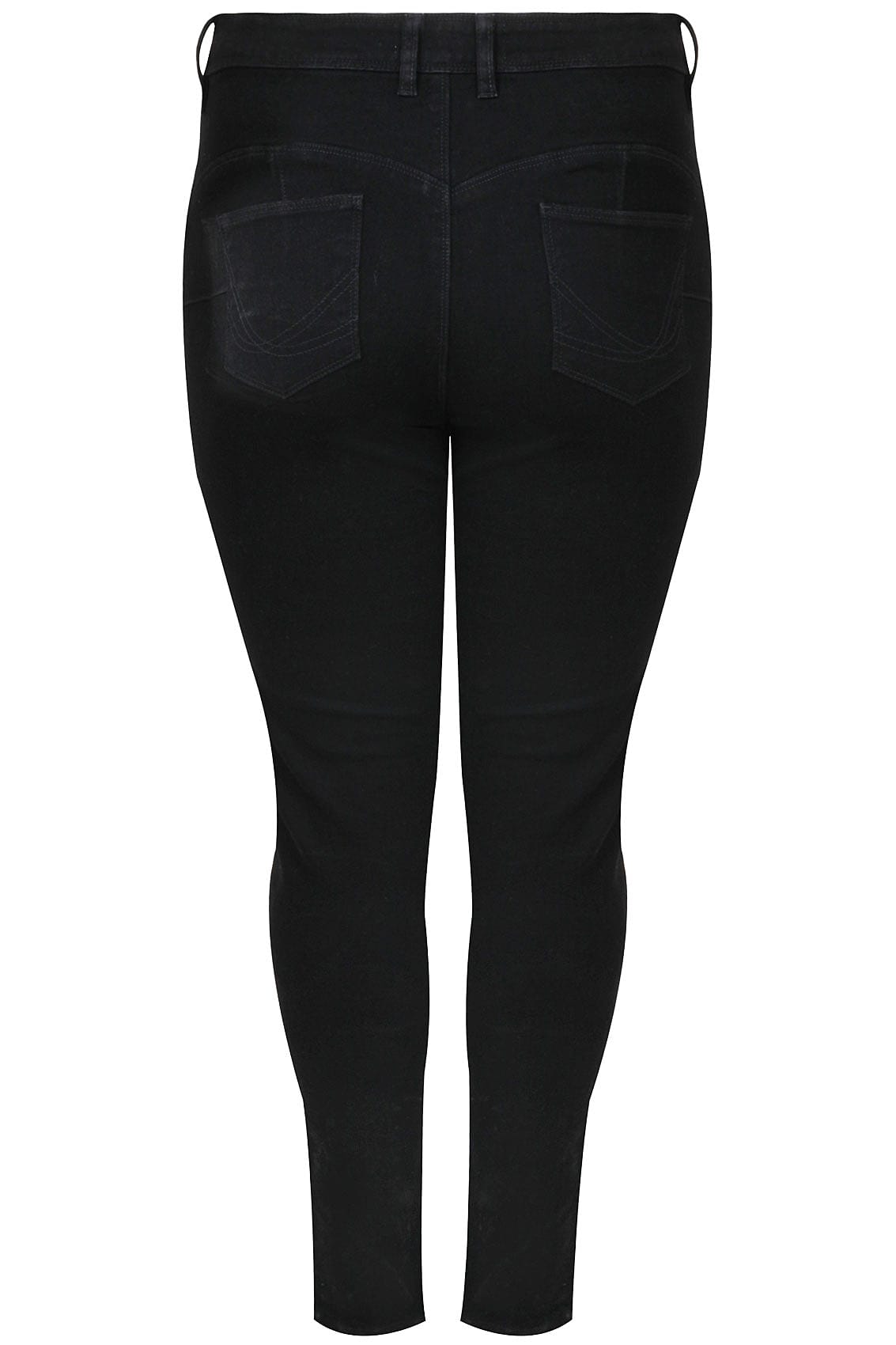 Black Denim Skinny SHAPER AVA Jeans, Plus size 14 to 28