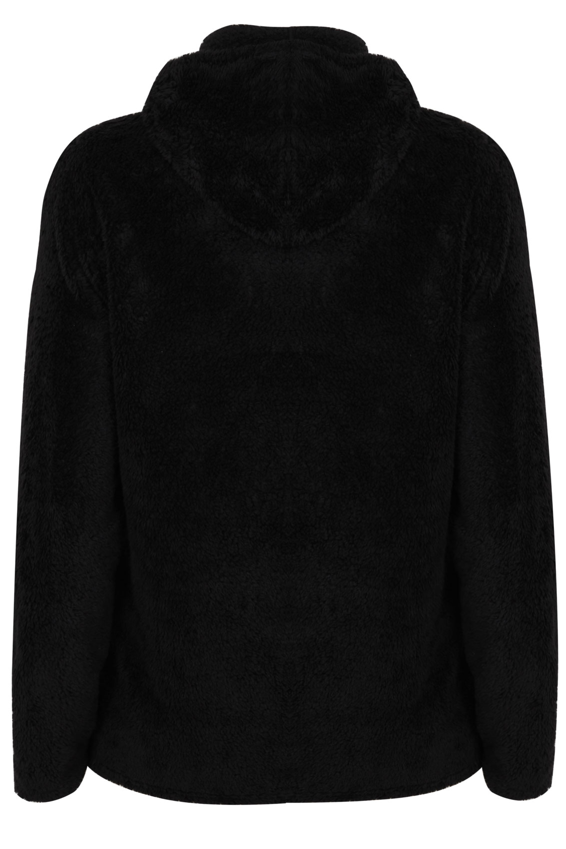 fluffy black sweatshirt