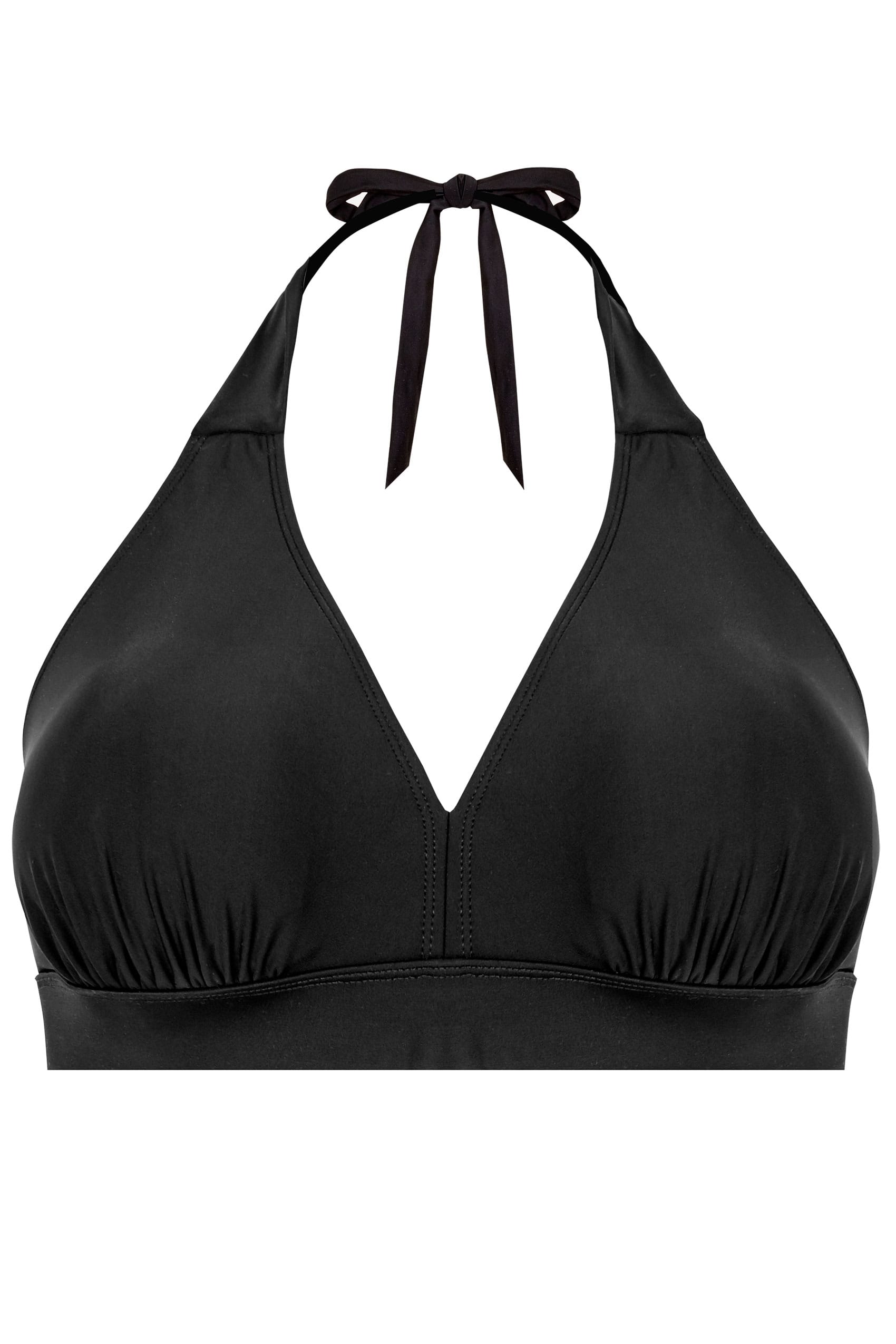 Black Halterneck Bikini Top , plus size 16 to 36