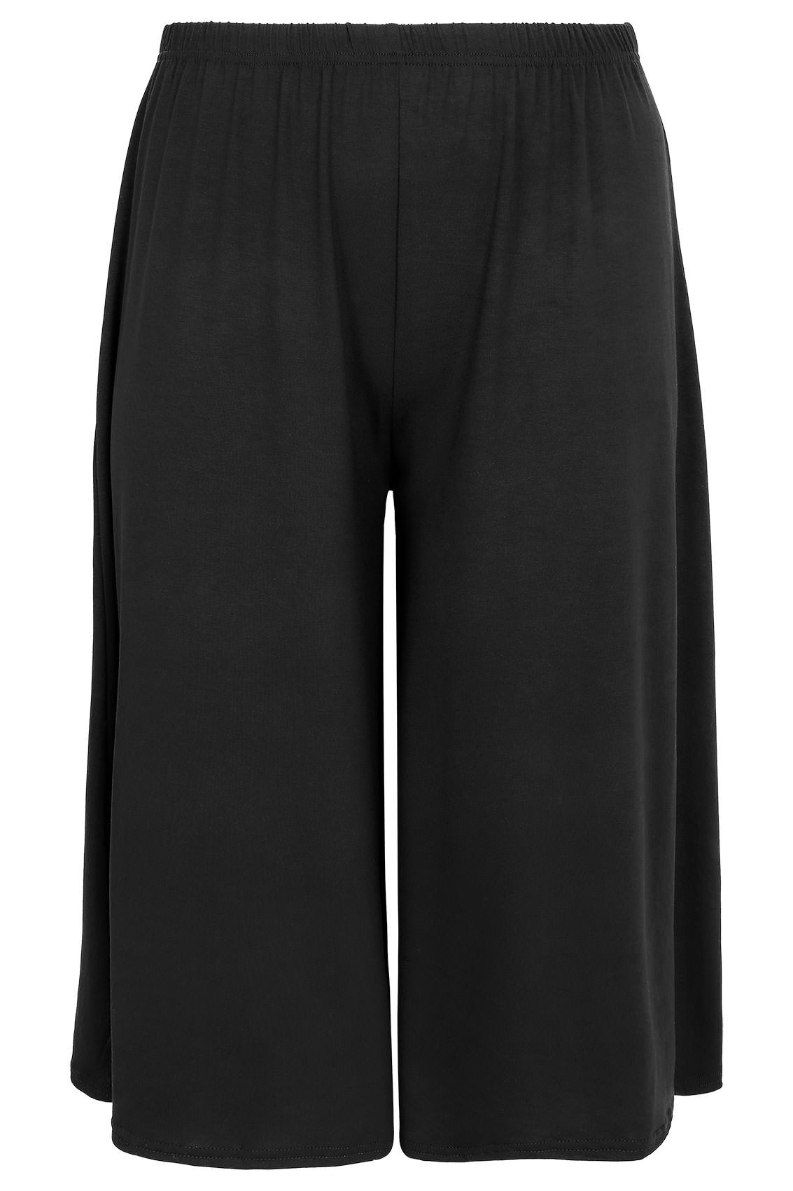 Black Jersey Culottes, Plus size 16 to 36