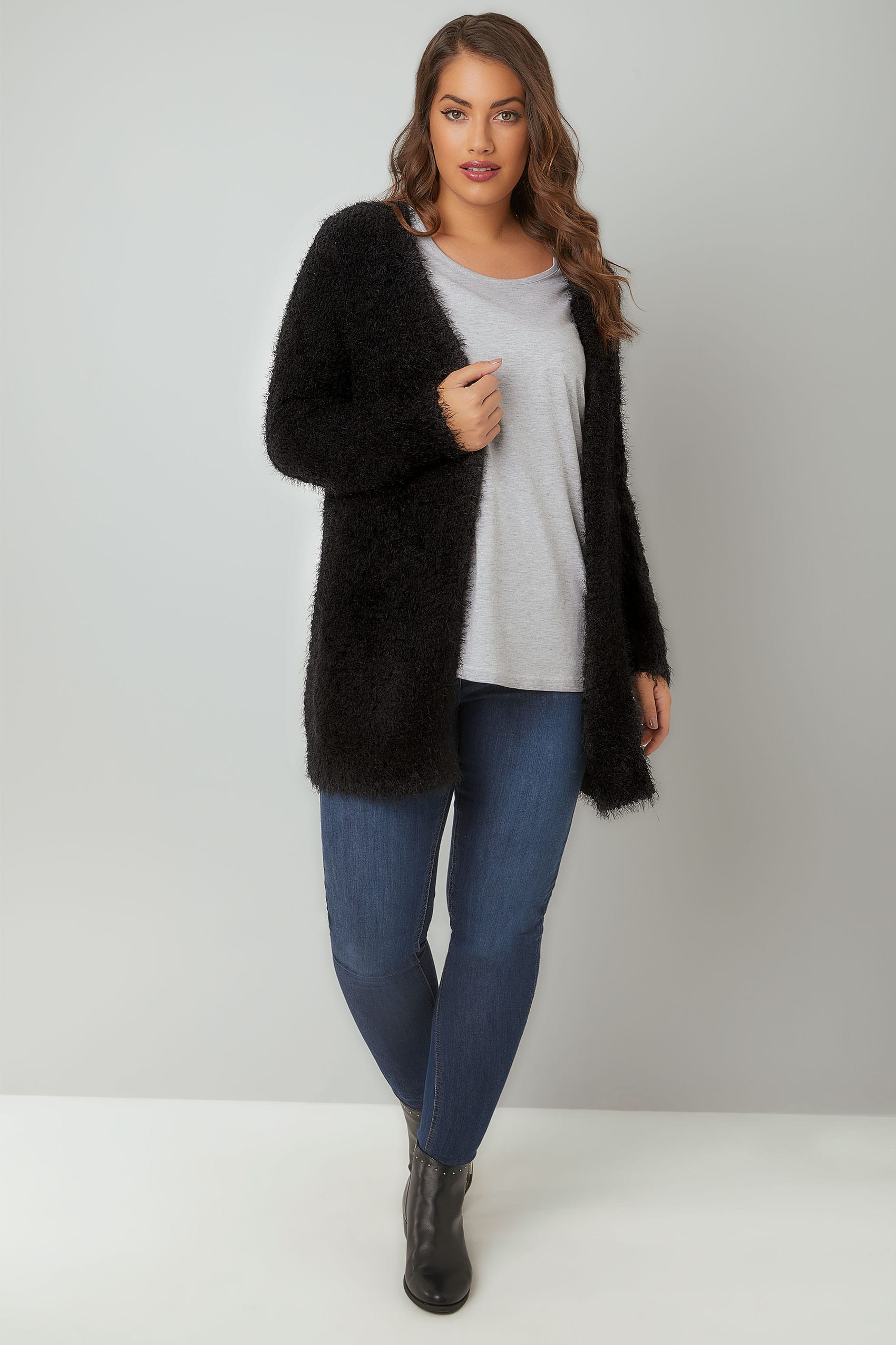 Plus size black cardigan uk online sneakers