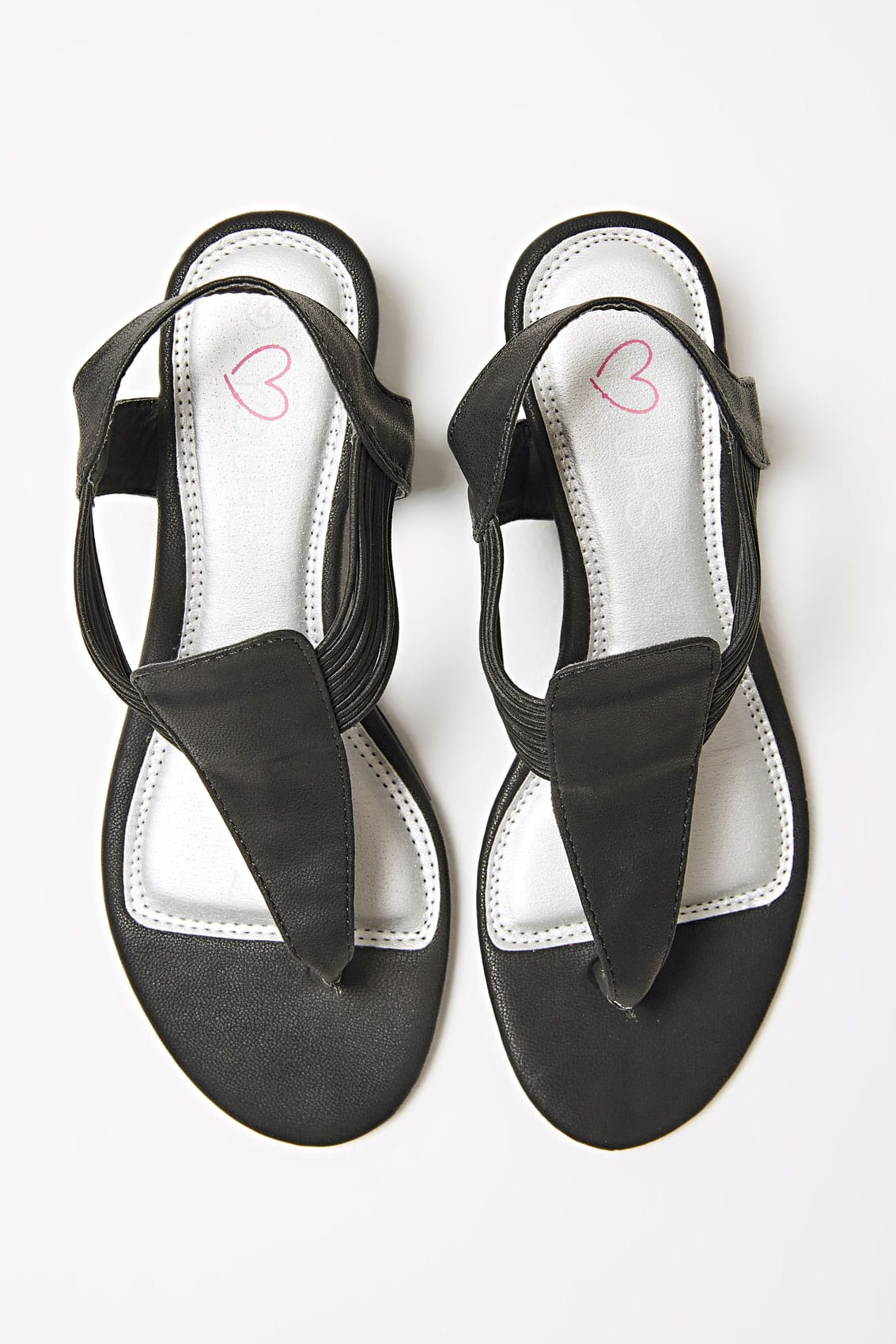 Black Toe-Post Wedge Sandal In EEE Fit1133 x 1700