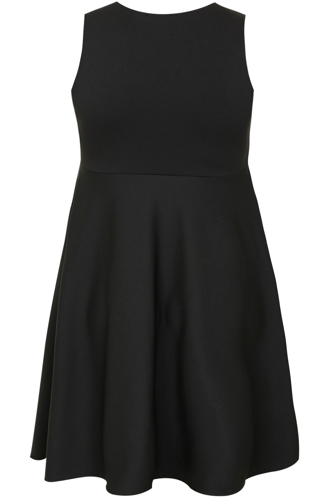 Black & Nude Panel Skater Dress With Glitter & Lace Detail, Plus size ...