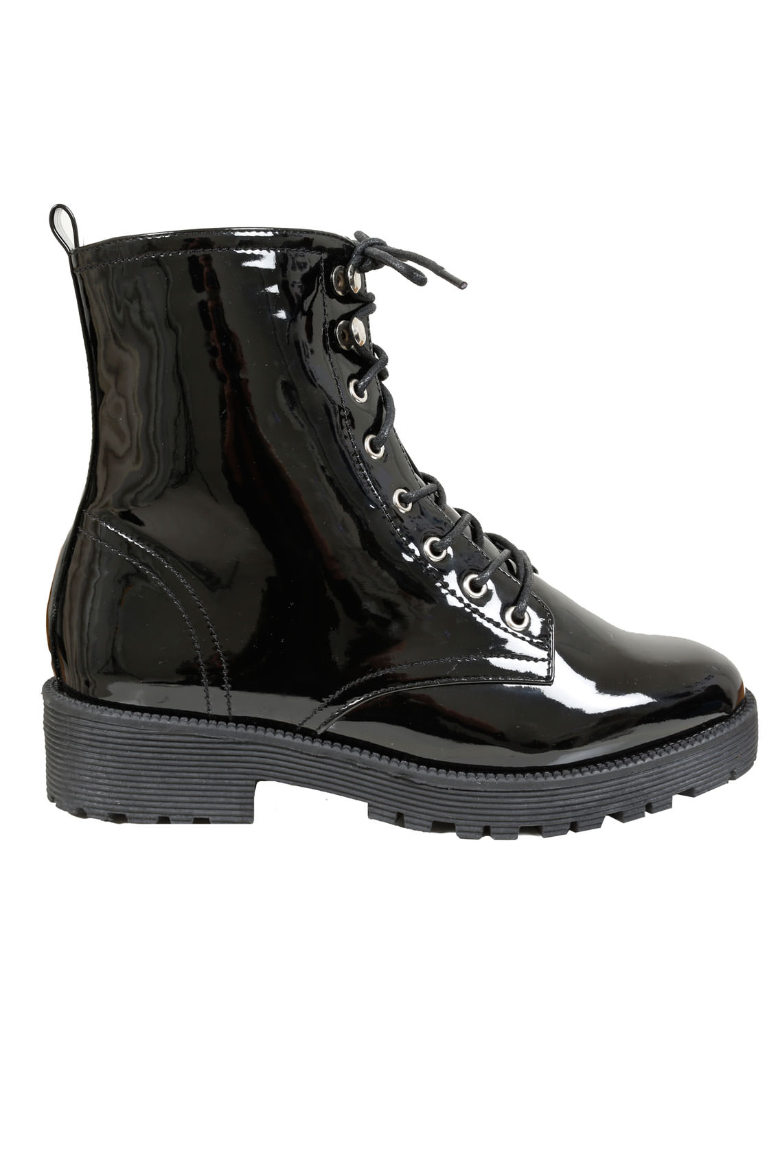 Black Patent Lace Up Boots In EEE Fit sizes 4EEE,5EEE,6EEE,7EEE,8EEE ...