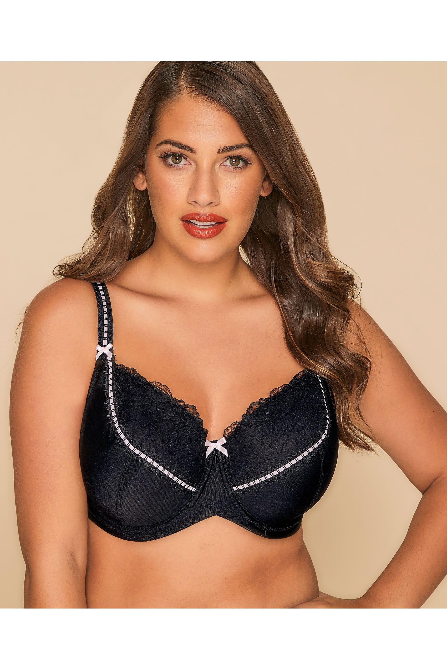 Black & Pink Underwired Soft Padded Bra