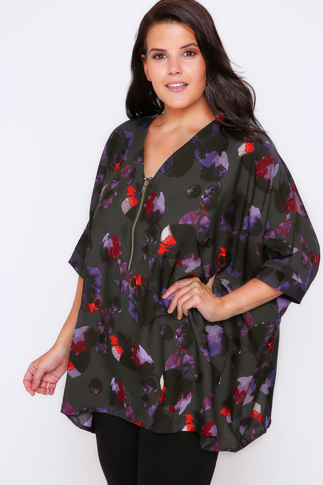 floral oversized top