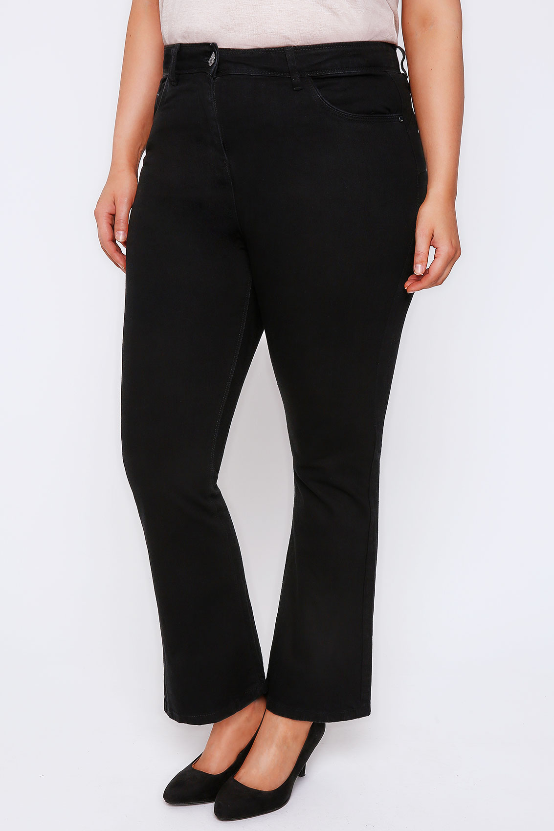 Black Bootcut SHAPER Jeans Plus Size 16 to 28