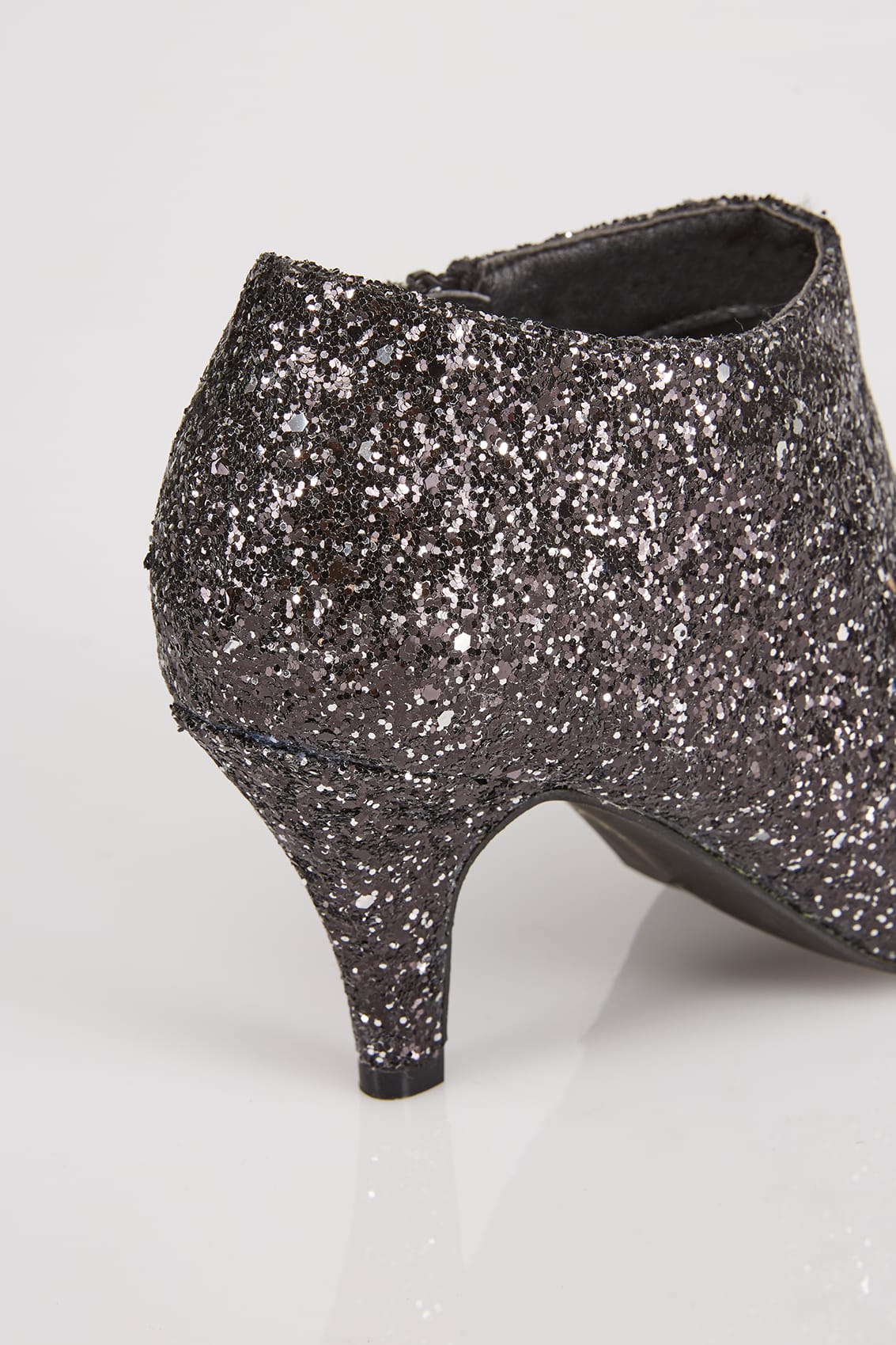 black and silver sparkly shoes