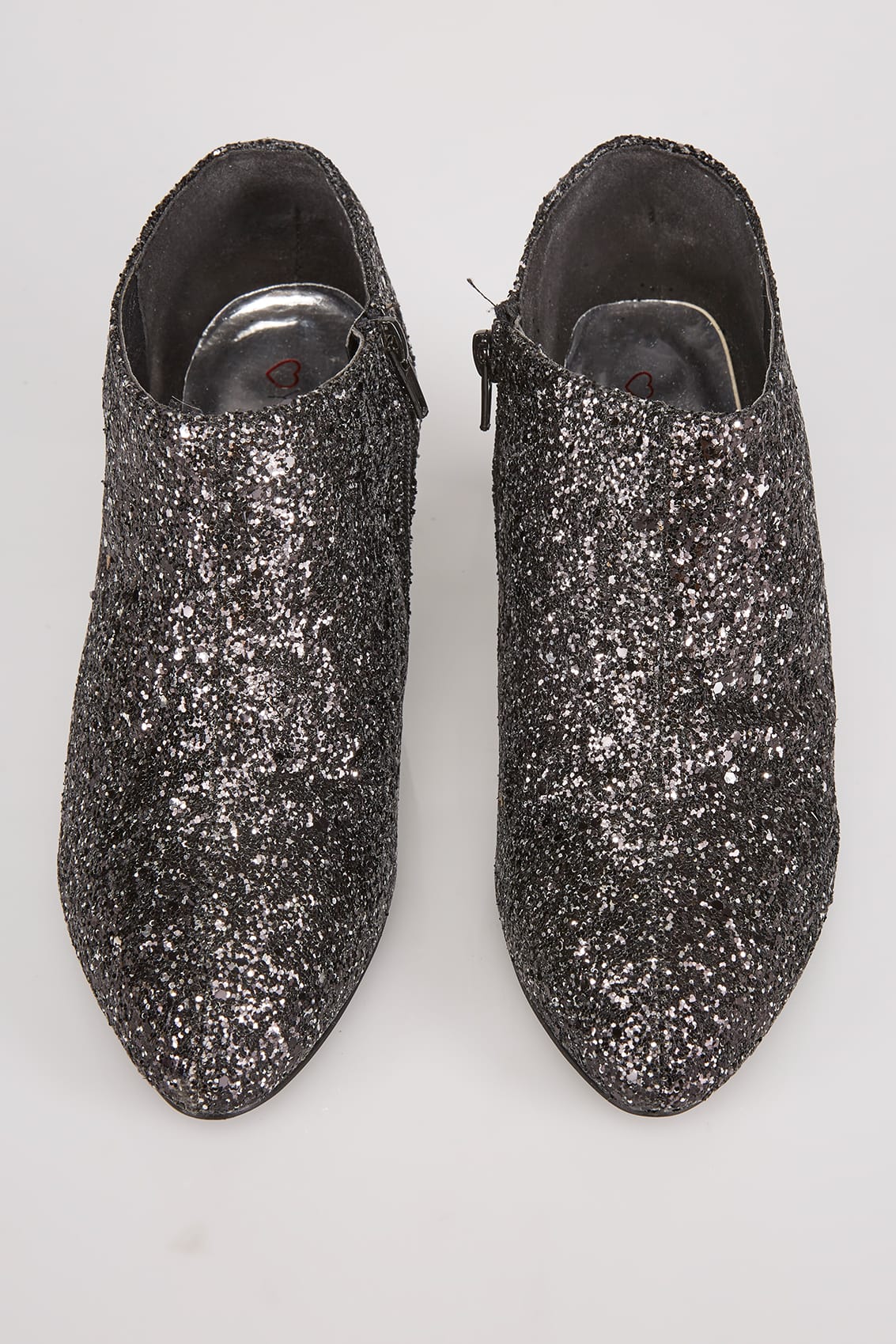 black and silver sparkly shoes