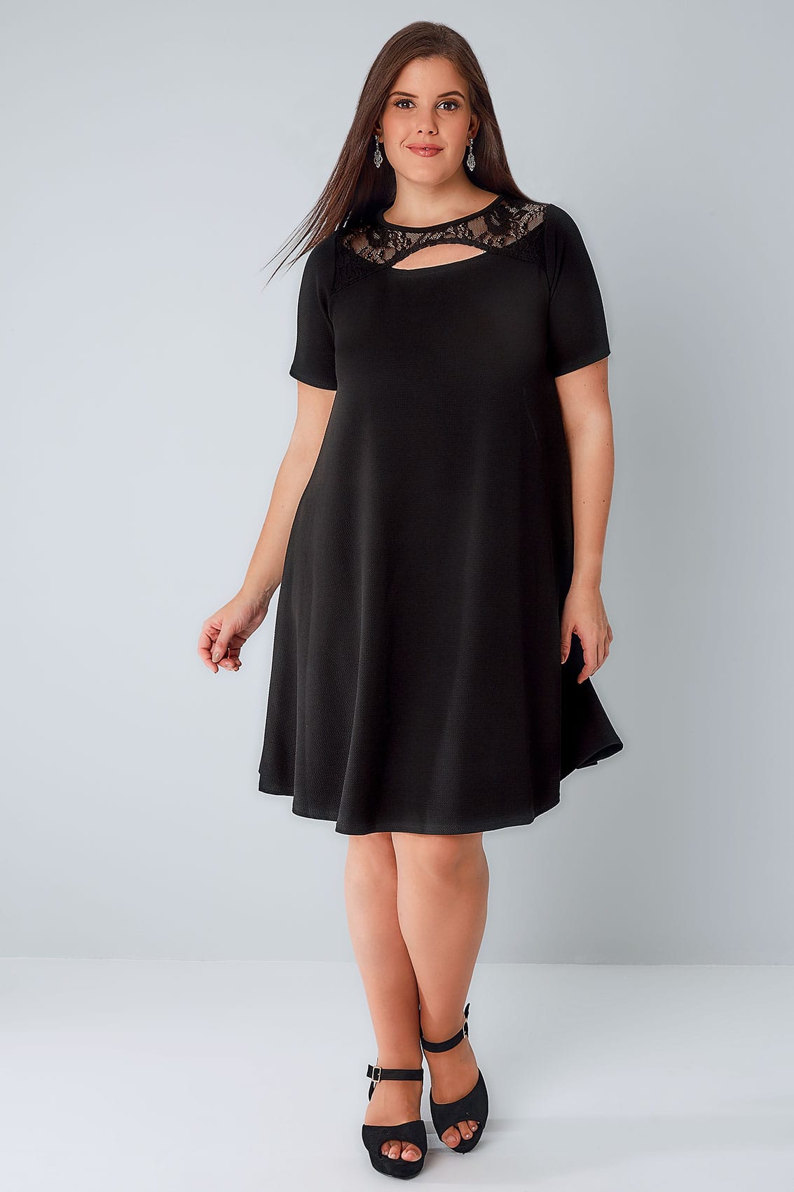 black swing dress plus size