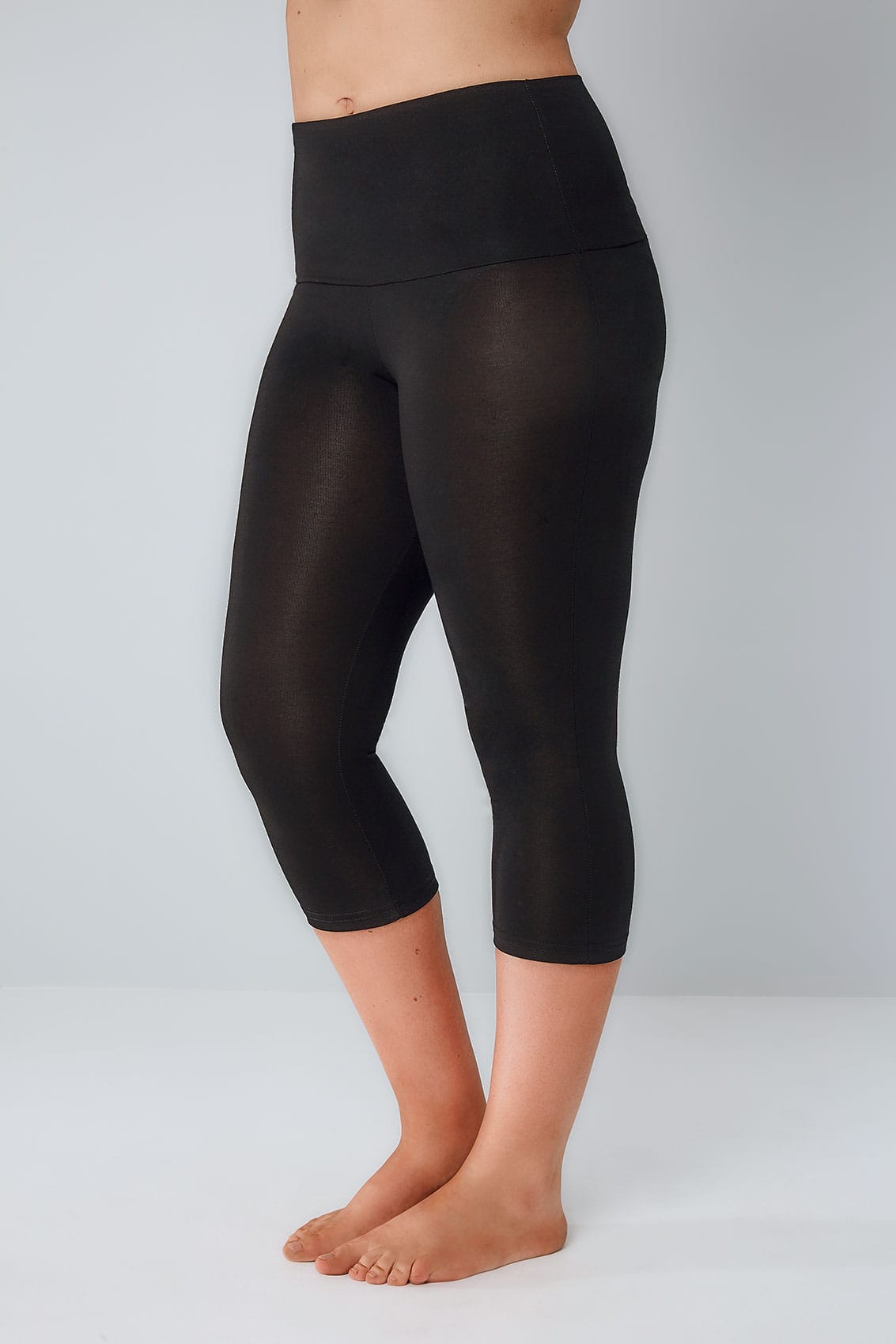 code voucher and h m Elastane CONTROL Leggings Plus TUMMY Black Cropped Viscose